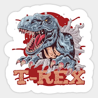 'Vintage T-Rex Distressed' Cool Dinosaurs T Rex Gift Sticker